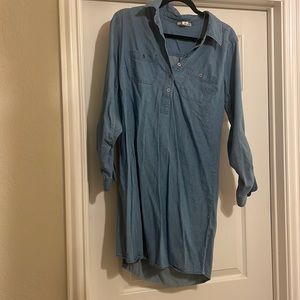 Blue chambray dress